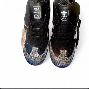 adidas Black Rhinestone-Accented Women's Sneakers